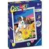 Ravensburger- CreArt Série D Chiots avec tournesols, 23569, Blanc