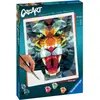 CreArt Tigre polygonal 24x30 cm - Peinture par numéros   Dès 12 ans   Ravensburger - 23514