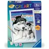Ravensburger CreArt Kids 18x24cm : Doux bisous de Husky