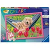 Ravensburger CreArt Kids 31x21cm : Labradors et tulipes