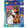 Ravensburger CreArt Kids 18x24cm : Chevaux au coucher de soleil