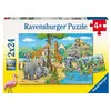 Puzzles 2 x 24 pièces Ravensburger Bienvenue au zoo