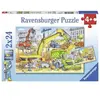 Puzzle 2x24 p - Beaucoup de travail sur le chantier - Ravensburger