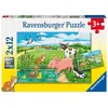 Ravensburger - 07582 9 - Puzzle - Bébés Animaux De La Terre - 2 x 12 Pièces