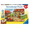 Ravensburger Puzzles éducatifs 2x12 pièces sur le thème de la ferme pour enfants - Neuf