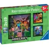 Puzzle enfant 3x49 pièces Ravensburger Biomes de Minecraft