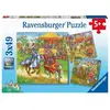 3 Puzzles - Moyen-Age 49 Pièces  Ravensburger