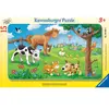 Ravensburger Puzzle à cadre amis animaux câlins, 15 pièces