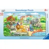 Puzzle Cadre - RAVENSBURGER - Voyage au Zoo - 15 pièces - Animaux - Blanc