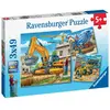 Puzzles 3 x 49 pièces Ravensburger Grands véhicules de construction