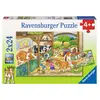 Puzzle Animaux - RAVENSBURGER - Une journée à la ferme - 2 x 24 pièces