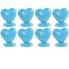 Boîte de 8 Porte-cartes Coeur en résine 5cm, Turquoise