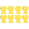 Boite de 8 Porte-cartes Coeur en résine 5cm, Jaune