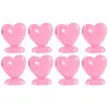 Boîte de 8 Porte-cartes Coeur en résine 5cm, Rose