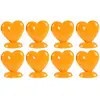 Boîte de 8 Porte-cartes Coeur en résine 5cm, Mangue