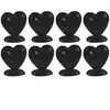 Boîte de 8 Porte-cartes Coeur en résine 5cm, Noir