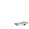 GROHE Evier 1 cuve et demie avec égouttoir réversible en acier inoxydable K200