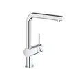 Grohe Mitigeur cuisine Minta 2 jets Bec haut chrome douchette extractible TU