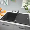 GROHE Evier composite avec égouttoir K400 Noir Granite 31639AP0 TU
