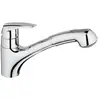Mitigeur - GROHE - Eurodisc - Chromé - Douchette extractible - Monotrou
