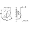 Grohe GROHE Façade pour Mitigeur Encastré Bain/Douche Eurosmart Cosmop...