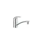 Mitigeur évier monotrou Grohe Euroeco - Gris - Pivotant - Monotrou