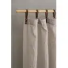 Magma Panneau voilage avec pattes aspect cuir taupe 245 x 135