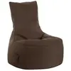 Sitting Point Pouf d'extérieur marron avec dossier 95x65x90 cm