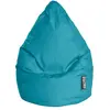 Sitting Point Pouf poire XXL d'intérieur bleu turquoise 80x130cm