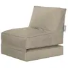Sitting Point Pouf extérieur uni kaki beige dépliable 70x80x90