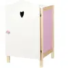 roba Armoire De Poupée Avec Penderie Et Étagère Scarlett Lilas, Blanc Et Naturel