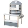 Marchande Enfant en Bois avec Comptoir Latéral - ROBA - Gris et Blanc
