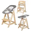 roba Chaise haute enfant à marche Born Up Set 2en1 magie étoiles bois naturel