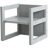 Roba Chaise Réversible En Bois - Tabouret Évolutif 3 En 1 Gris Taupe