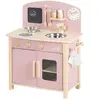 roba Cuisine Enfant Équipée Avec Accessoires Et Horloge Rose Et Naturel