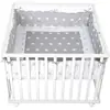 roba Parc bébé 100x100 - incl. Tapis de parc little stars - bois blanc 202300WEV190