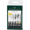 FABER-CASTELL Etui 8 Feutres Noirs Pitt