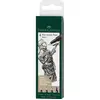 FABER-CASTELL PITT artist pen, noir, étui de 4 (S,F,M,B)