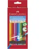 FABER-CASTELL Crayon de couleur gommable, étui carton de 12