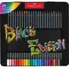 Boîte métal de 24 crayons couleur Faber-Castell Black Edition