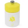 Peugeot Pop Moulin à sel manuel en bois couleur blanc mat et vert anis 10 cm