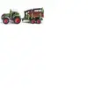 Siku tracteur Fendt avec remorque et souches d'arbres verts (1645)