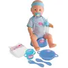 Smoby Poupon NEW BORN BABY Bleu 43cm - Boit et Fait Pipi - SILVERTORN