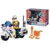 Moto de police Simba et 1 figurine policier Sam le Pompier