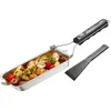 Poêle à griller 38x8 cm en acier inoxydable pour barbecue Gefu