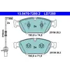 ATE Plaquettes de frein X4 pour AUDI: A6, A8, A7 (Ref: 13.0470-7280.2)