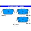 Kit de plaquettes de frein, frein à disque 13.0460-5539.2 ATE 13.04605539.2