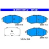 ATE Plaquettes de frein X4 pour CHEVROLET: Epica (Ref: 13.0460-5694.2)