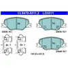ATE Plaquettes de frein X4 pour OPEL: Insignia (Ref: 13.0470-5511.2)