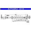 ATE Flexible de frein pour AUDI: A5, S5, A4, S4 (Ref: 83.7713-0476.3)